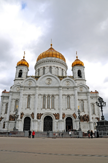 Cathedral on the bank of the Moskva River - a venue to celebrate Christmas, or Svyatki, on 7 January