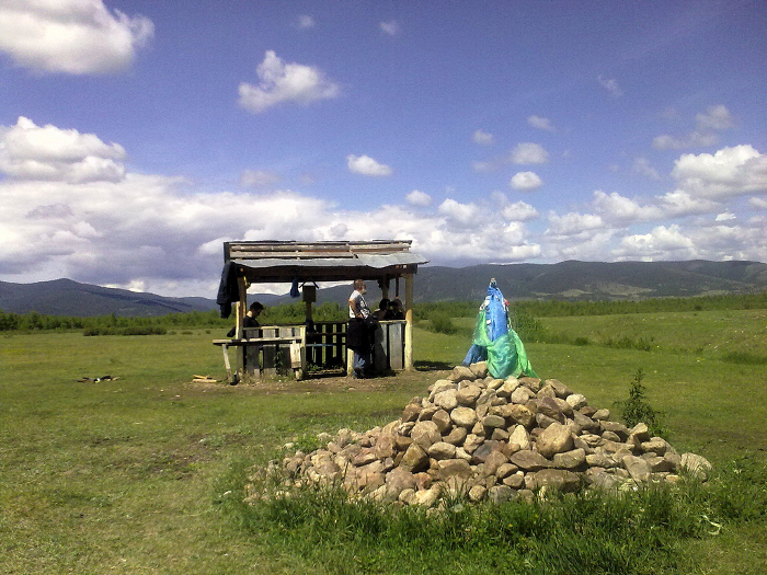 A holy well in Buryatia countryside