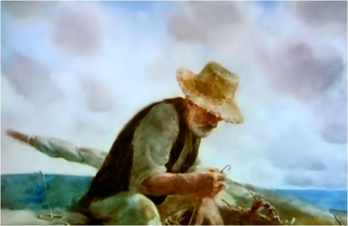 A still from The Old Man and The Sea
